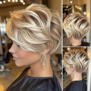 Pearl Blonde Pixie Hair