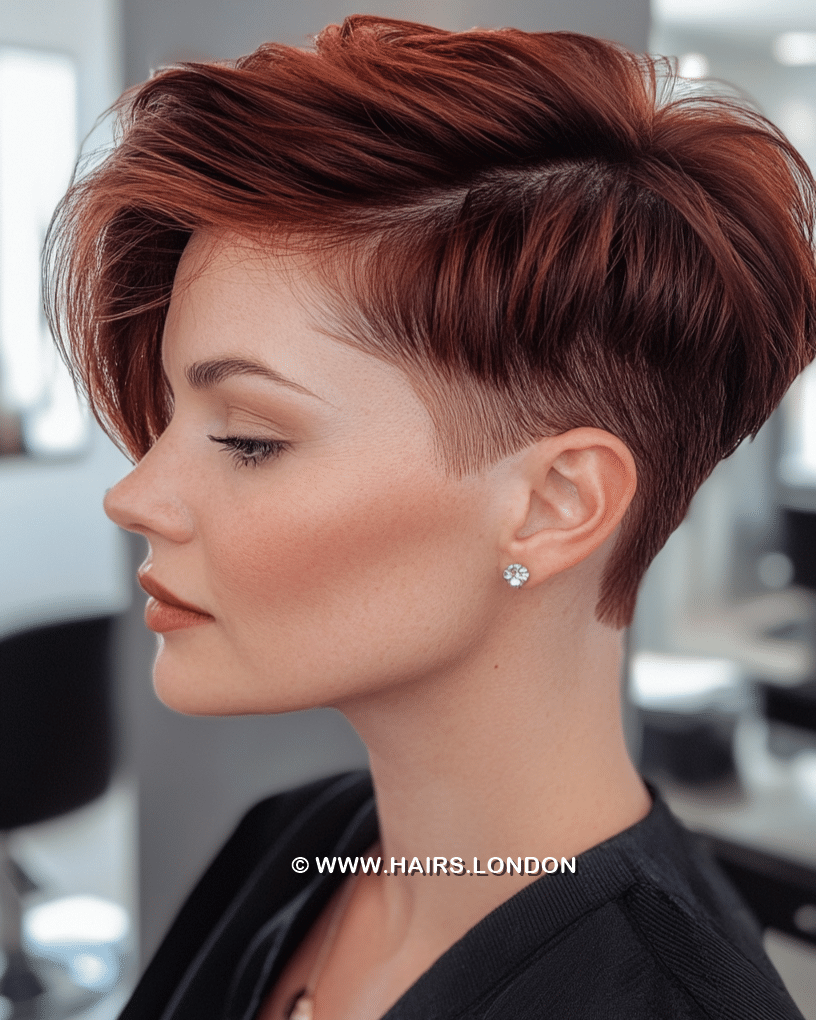 Rich Auburn Pixie Hair