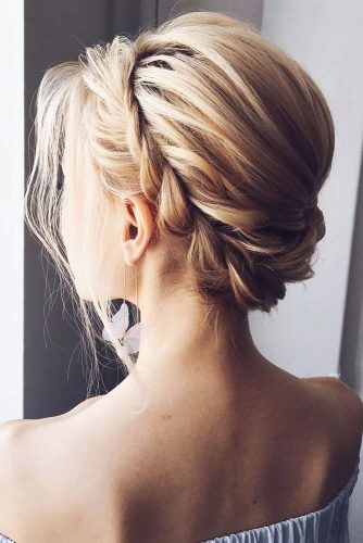 Beautiful Short Braided Hair Halo #blondehair #braids