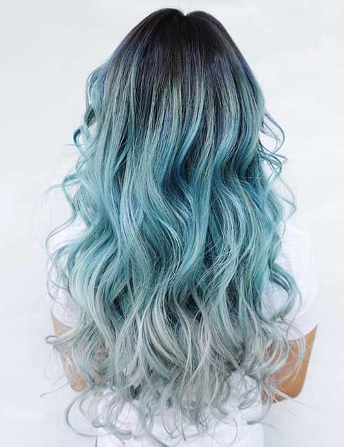 Black Blue Ombre