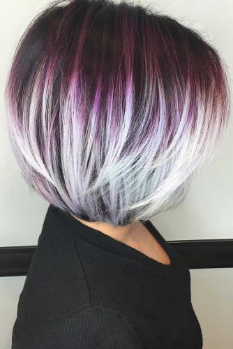 Bob Haircut with Bold Middle Section