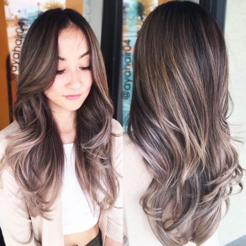 Bold Long Hair With Smokey Highlights #brownhair #brunette #highlights