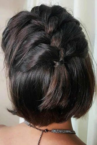 Braided Bob #shorthaircuts #shorthairstyles #shorthair #bobhaircuts #brunettehair