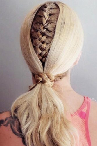 Braided Long Ponytail Hairstyles #braids #ponytail