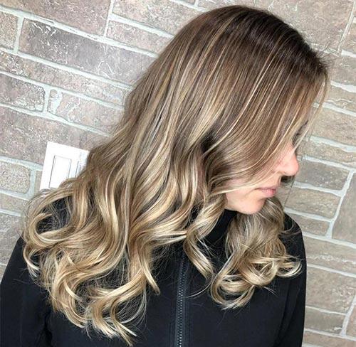 Champagne Ash Brown Balayage