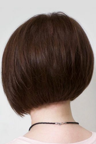 Chocolate Brown Rounded Short Bob Haircut #shortbob #shortbobhairstyles #hairstyles #bobhairstyles