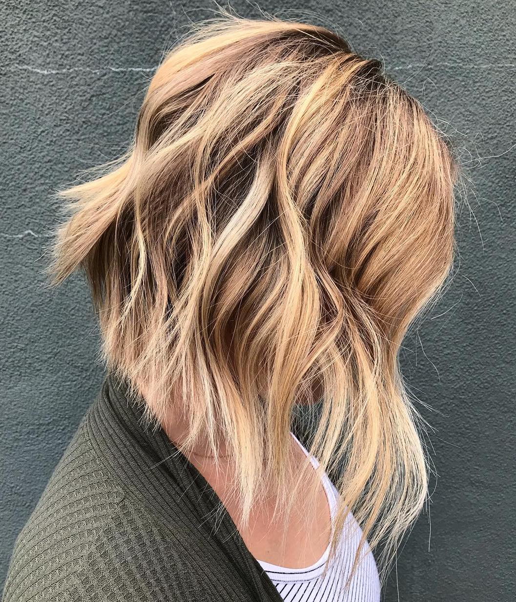 Choppy Long Angled Bob