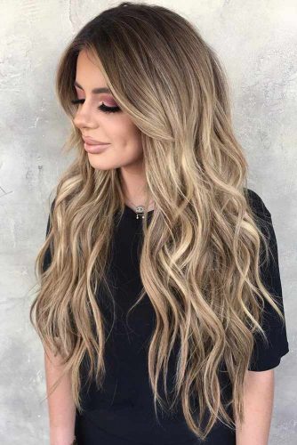 Curly Dirty Blonde Hair With Subtle Highlights #blondehair #longhair #brunette #ombre