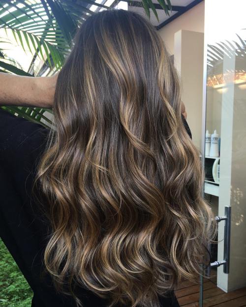 Dark Golden Blonde Highlights Balayage