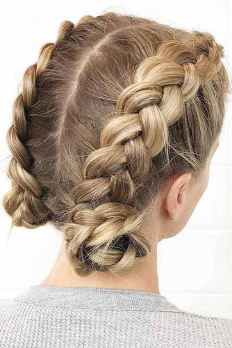 Dutch Braids For Short Hair Buns Braids Updo Bu Hairs London