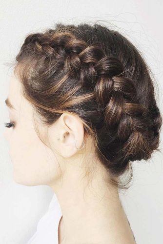 Dutch Braids For Short Hair Updo #braids #updo