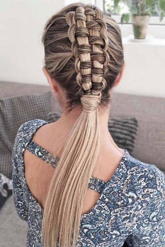 Elegant Zipper Braid Mohawk #longhair #braids #fauxhawk