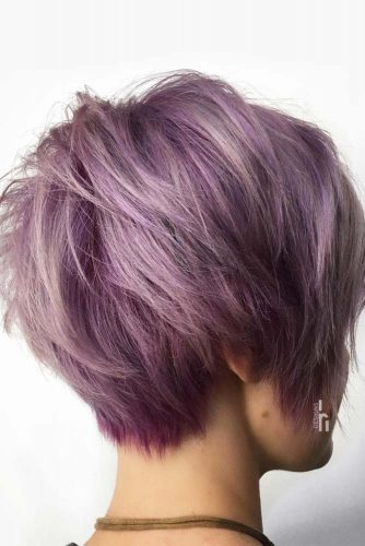 Extravagant Ladies Style Purple Color #pixiehairstyles #pixiecut #shorthair #hairstyles #purplehair