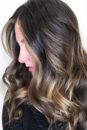 Face Framing Highlights For Long Dark Ash Hair #brownhair #brunette #highlights