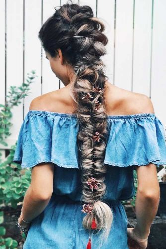 Fancy Mohawk Hairstyle For Long Hair #longhair #braids