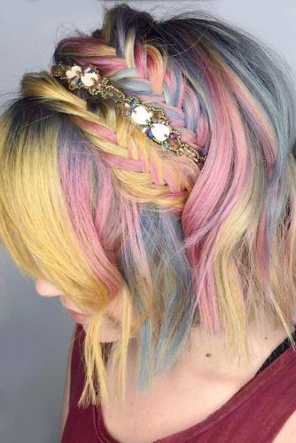 Fishtail Headband Braids for Unicorn Hair