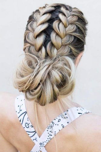 Gorgeous Ideas To Update French Braid Styles Bun #updo #braids