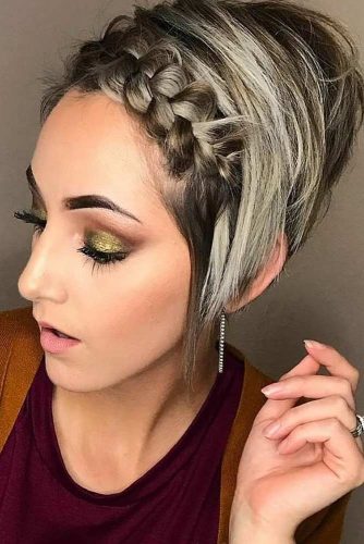 Hairstyles for Short Hair with Braided Bangs picture1