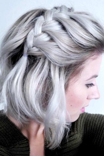 Half-Up with French Braided Bang