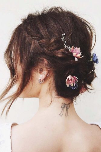 Ideas Of Braids For Short To Medium Hair Accessories #updo #braids