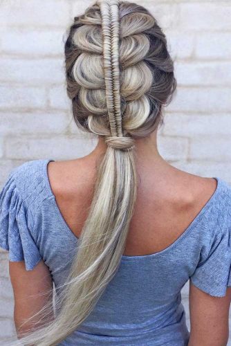 Infinity Stacked French Mohawk Braid #braids #mohawk #ponytail