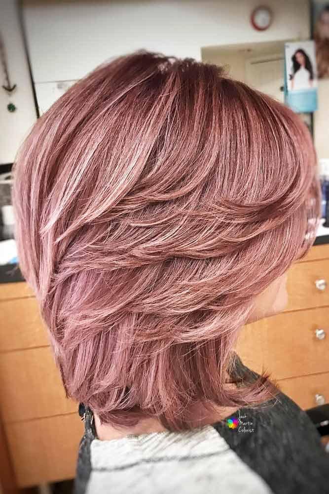 Layered Bob With A Feathery Finish #layeredbobhairstyles #layeredbob #hairstyles #haircuts #longbob