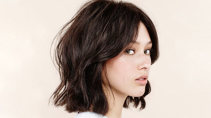 Long Brunette Bob Hairstyle