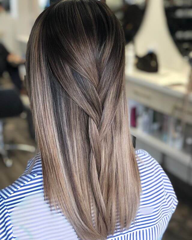 Loose, Sleek Half-Braid For Straight Hair