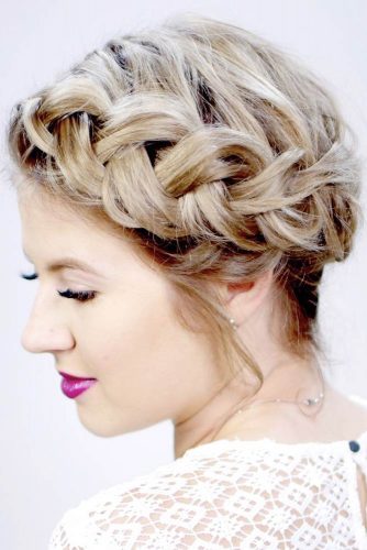 Marvelous Braid Hairstyles Crown #braids #updo