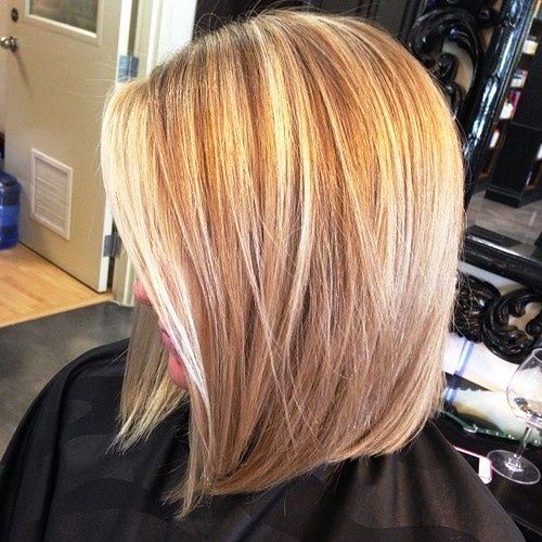 Medium Length Haircut with Butterfly Blonde