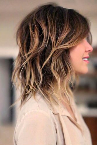 Messy Shoulder Length Shag Haircut #shaghaircut #haircuts #bobhaircut #mediumhair