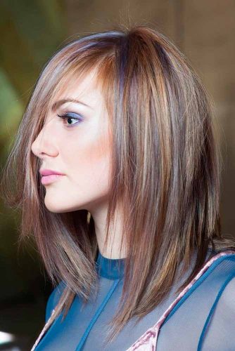 Mid Length Hairstyles With Fringe And Layers