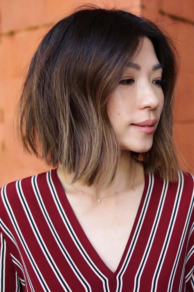 Middle Parted Lob For Thick Hair #bob #layeredhair