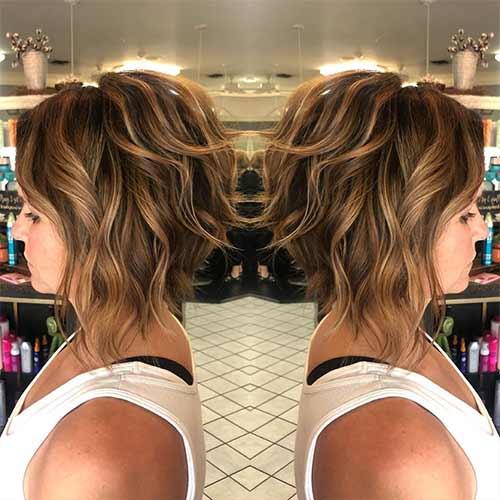 Mildly Curly A-line Bob