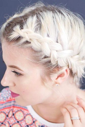 Milkmaid Braid Short Hair