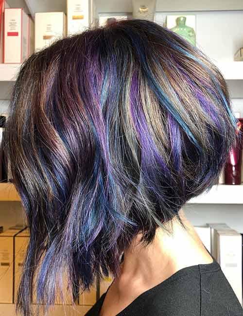 Multicolored A-line Bob