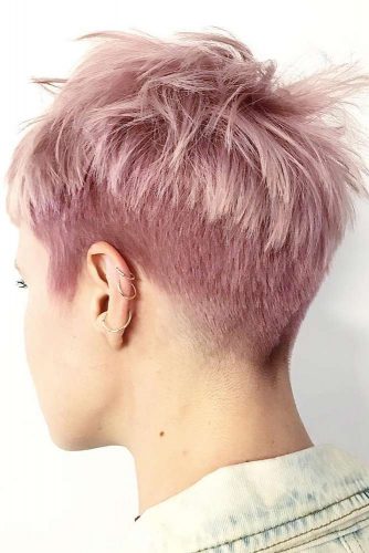 short hair cuts pink tones