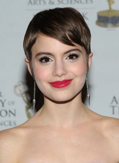 pixie and side swept bangs
