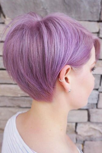 Pixie Cut For Thick Hair #lavenderhair #shortbob #longpixie