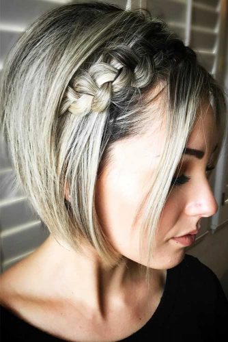 Pretty Braided Bob Haircuts Side Style #bob #braids