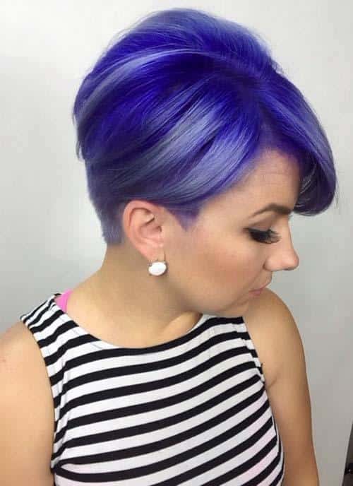 Short Hairstyles for Women: Blue Boycut