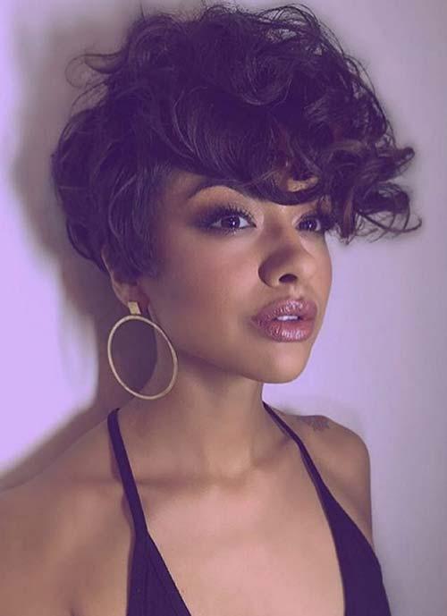 Short Hairstyles for Women: Curly Long Pixie