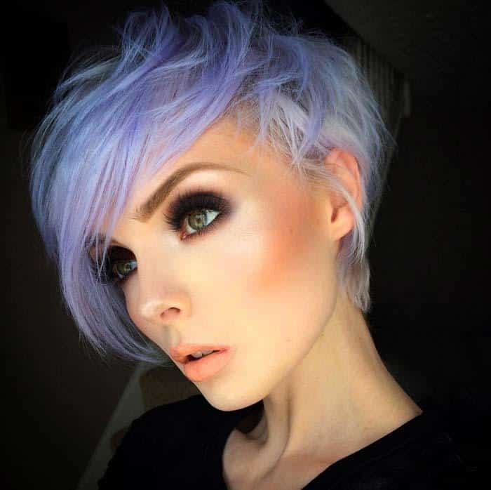 Short Hairstyles for Women: Pastel Pixie Hair