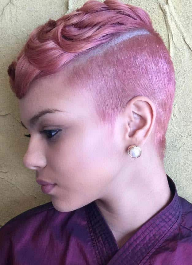 Short Hairstyles for Women: Pastel Undercut Pixie