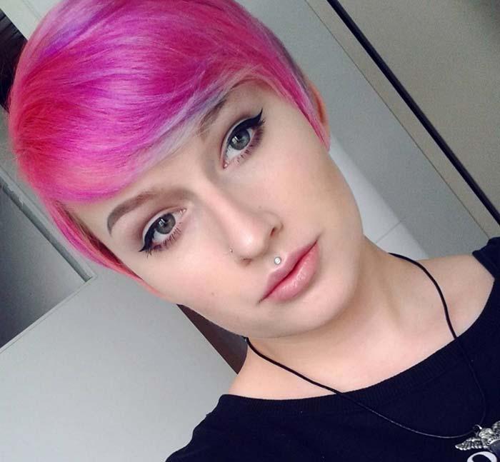Short Hairstyles for Women: Pink Pixie