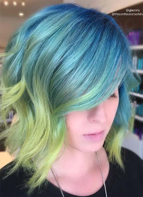 Short Hairstyles for Women: Wavy Mermaid Bob