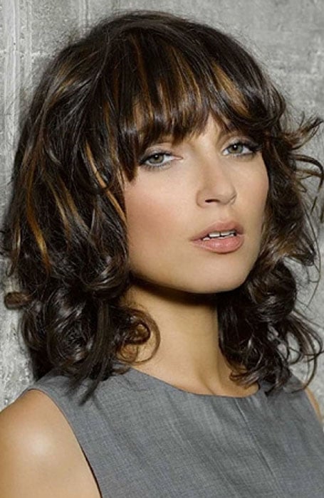 Shoulder Length Curls With Bangs Hairs London