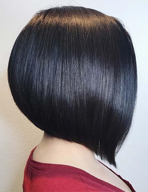 Sleek Black A-line Bob