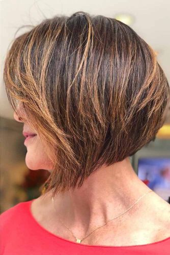 Straight Bob With Highlights #layeredhair #bob