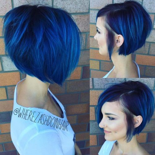 Super Textured Undercut Asymmetrical Bob